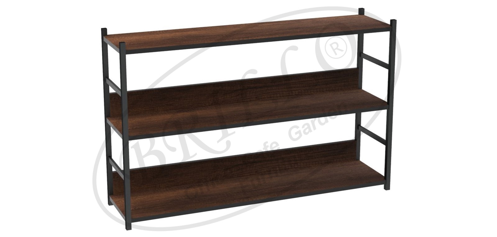 Toli 3'lü Bazalı Raf 120 cm