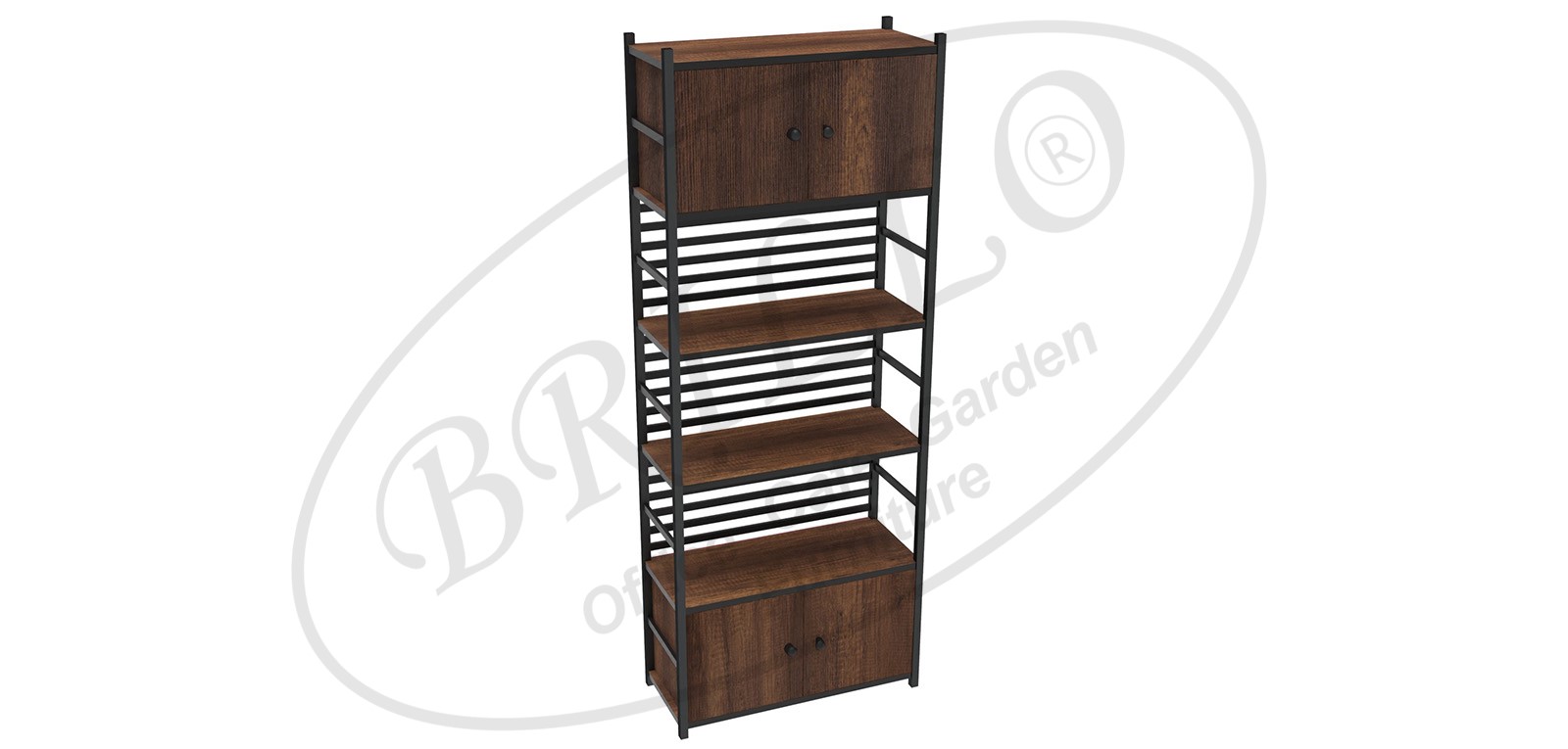 Toli Çift Dolaplı 6'lı Raf (Yatay)