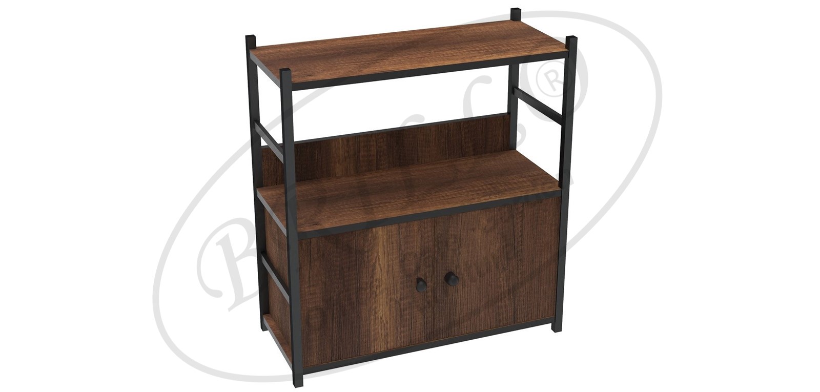 Toli Tek Dolaplı 3'lü Bazalı Raf