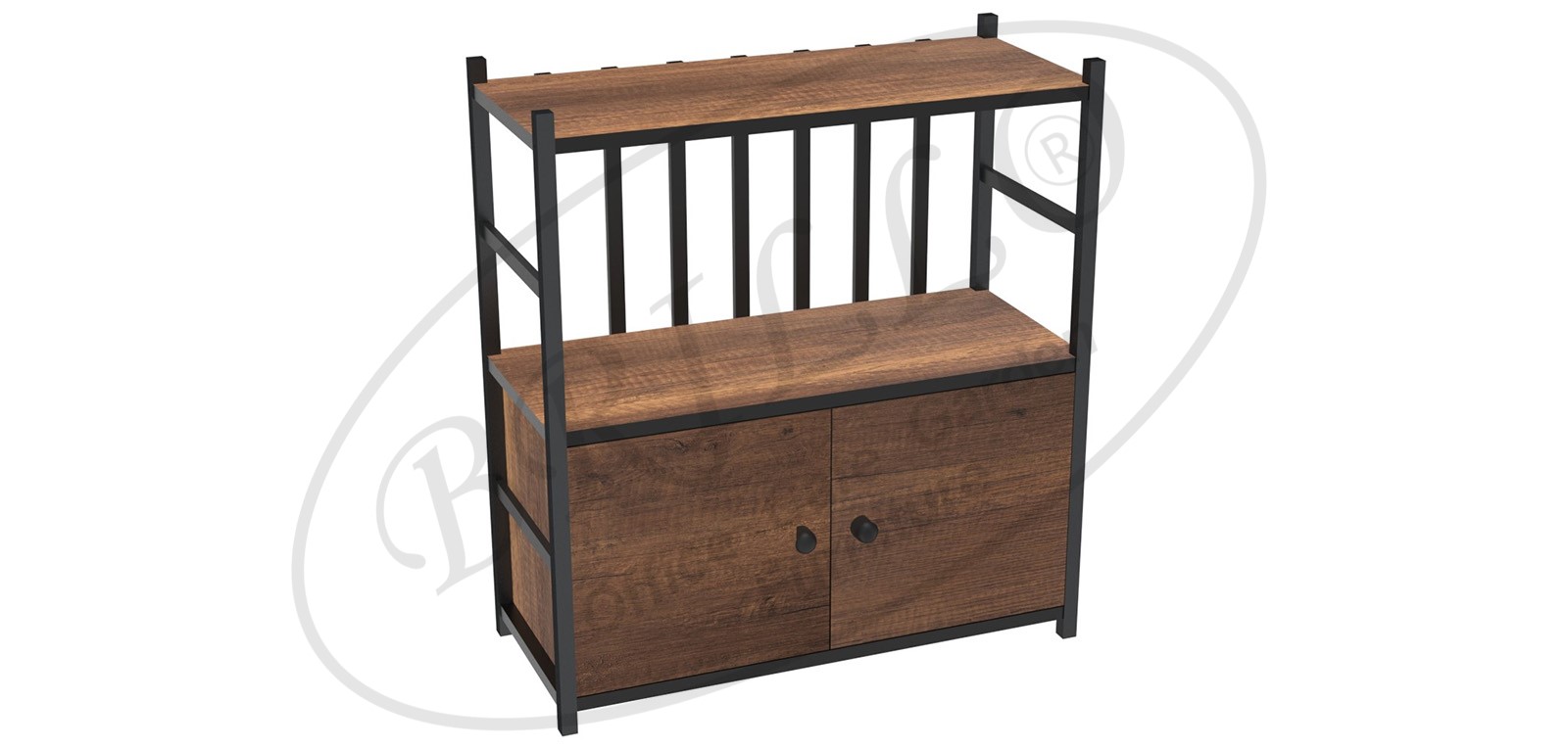 Toli Tek Dolaplı 3'lü Raf (Dikey)